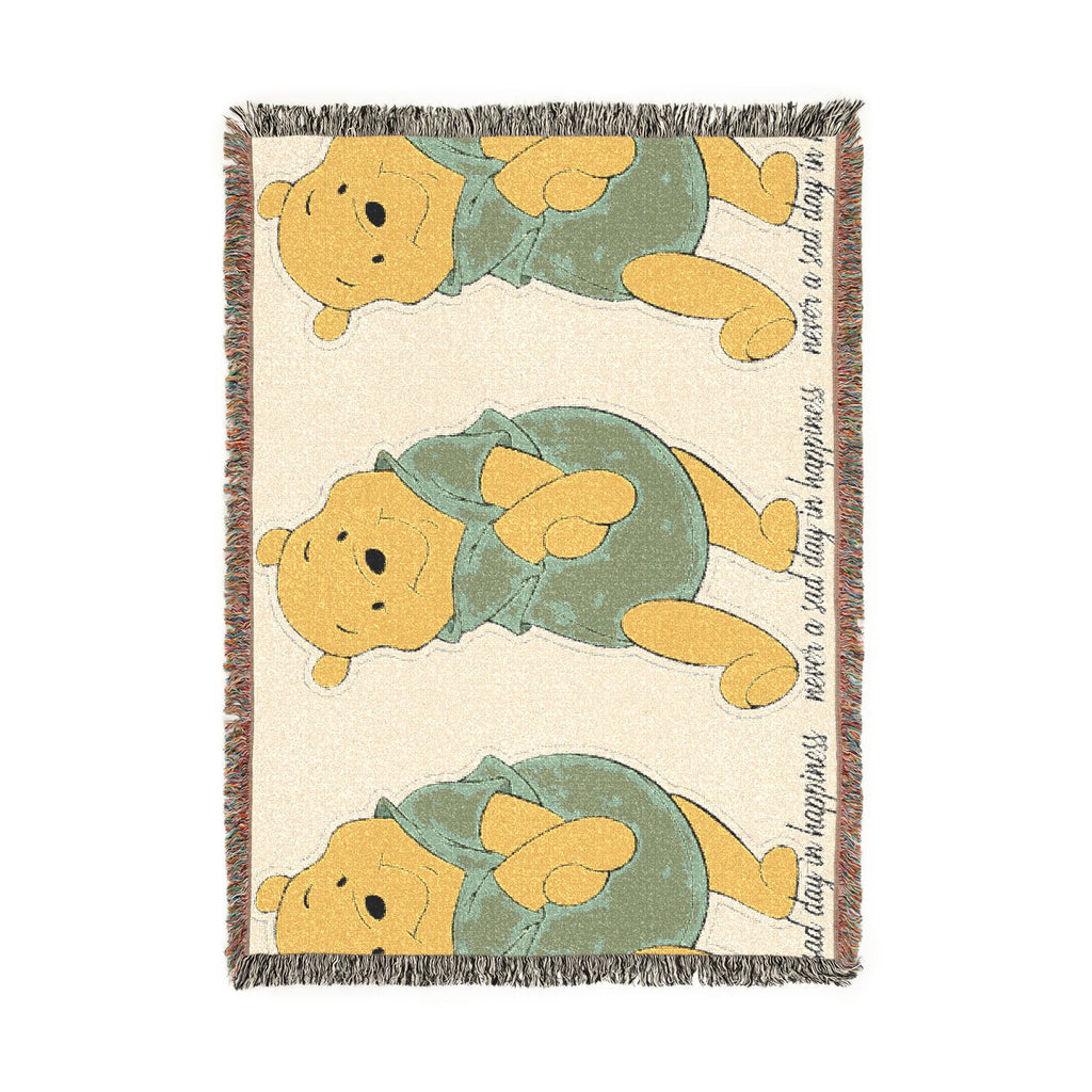 Winnie the Pooh Woven Throw Blanket – Classic Nursery Decor