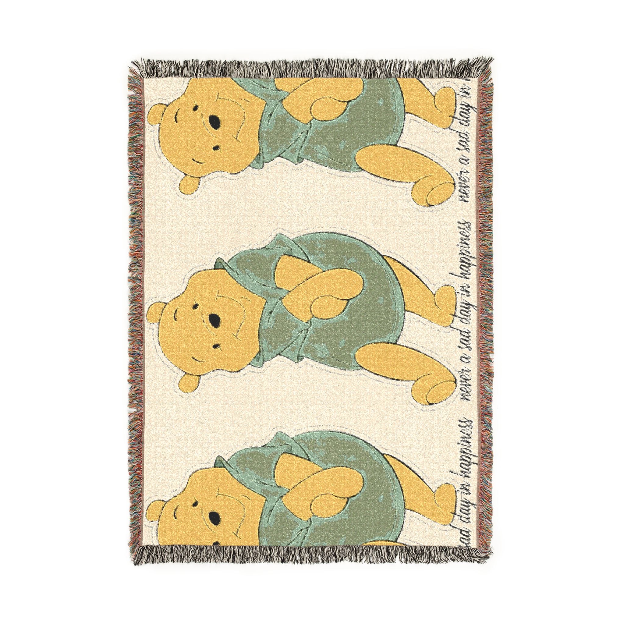 Winnie the Pooh Woven Throw Blanket – Classic Nursery Decor