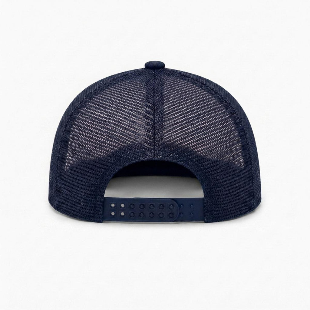 Embroidery Flat-Brim Mesh Cap
