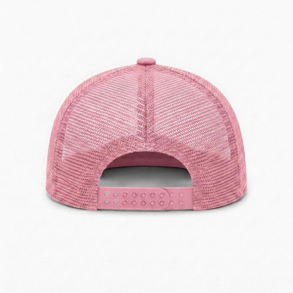 Embroidery Flat-Brim Mesh Cap