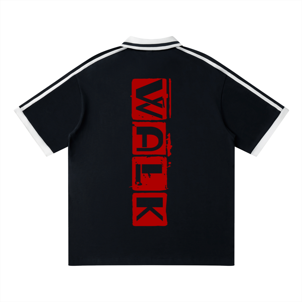 Unisex Contrast Piping Polo Shirt
