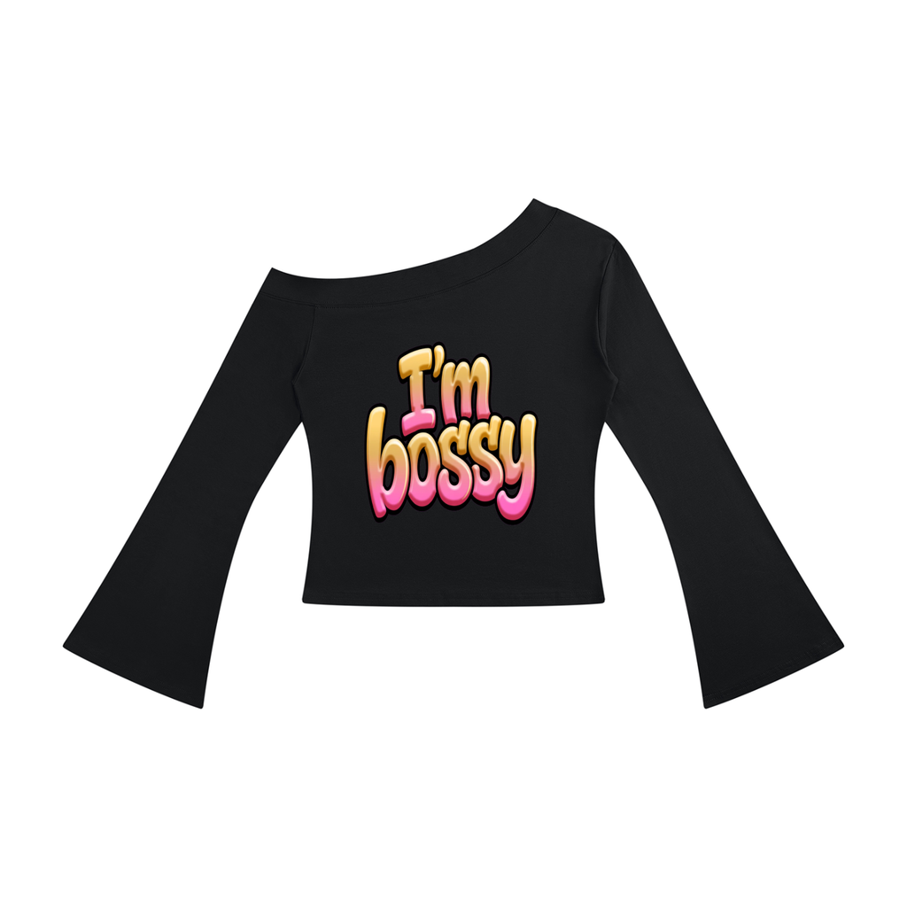 Women's Off-Shoulder Bell Sleeve T-Shirt