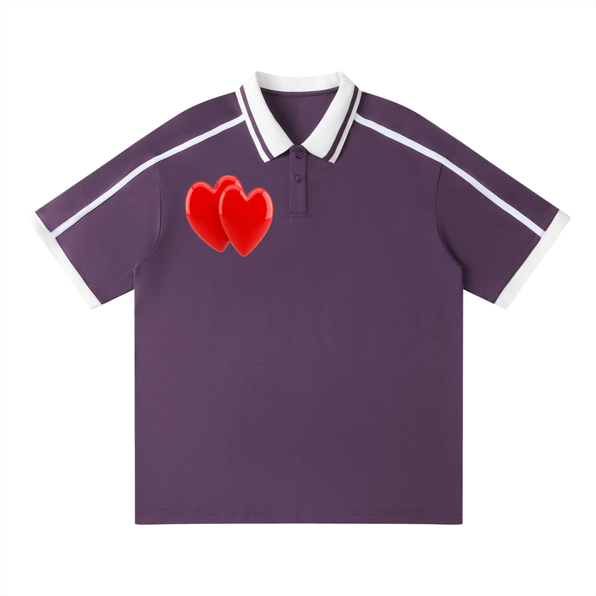 Unisex Contrast Piping Polo Shirt