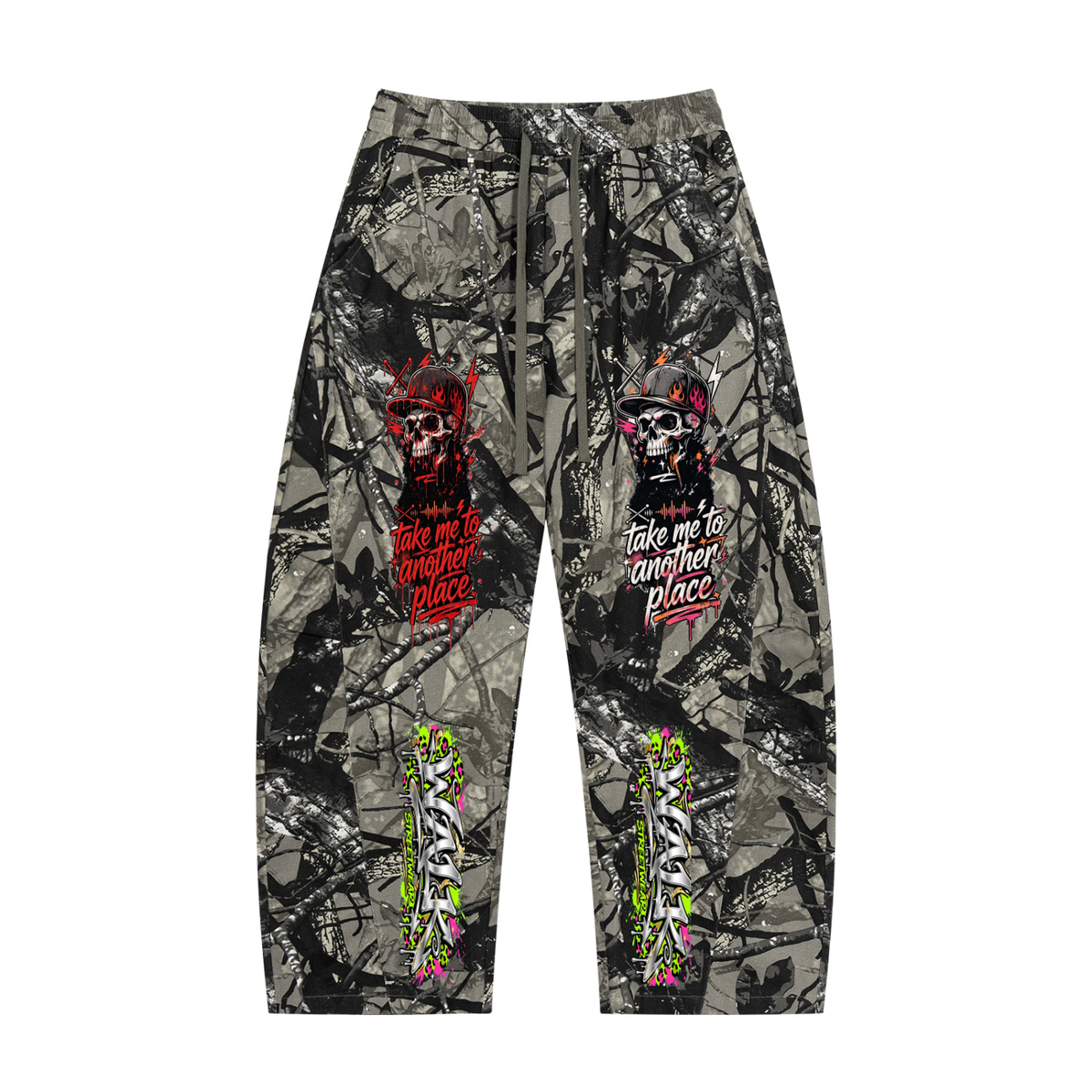 Unisex Tree Camo Barrel Leg Pants