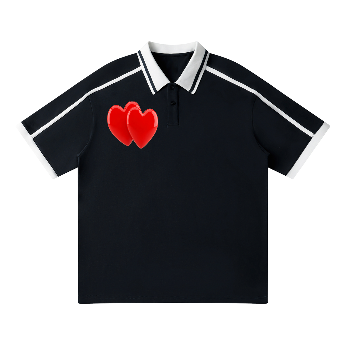 Unisex Contrast Piping Polo Shirt