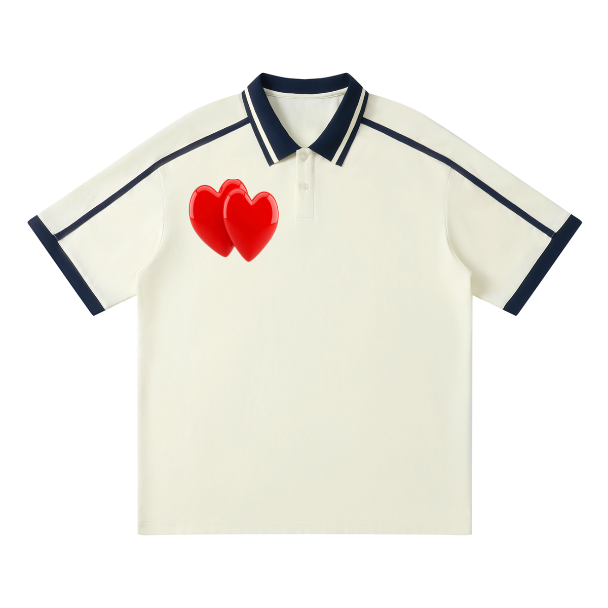 Unisex Contrast Piping Polo Shirt