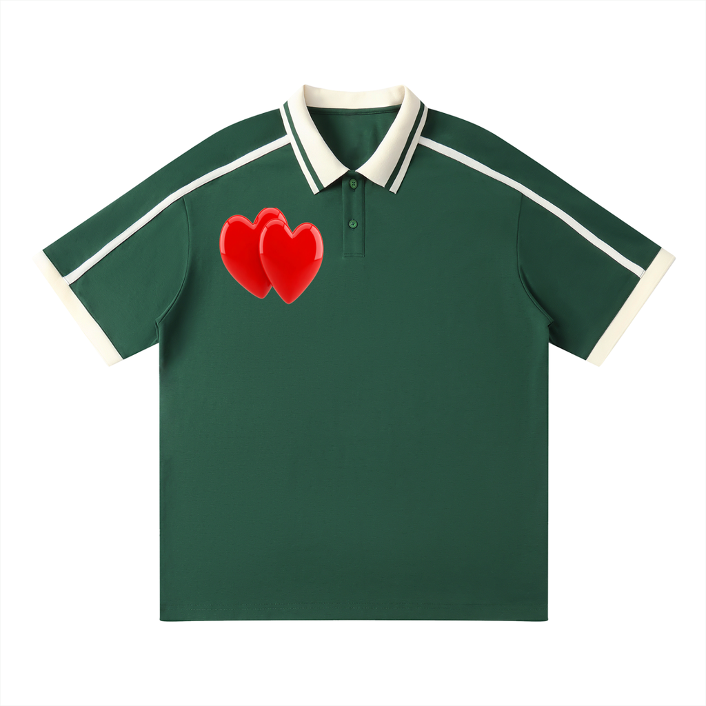 Unisex Contrast Piping Polo Shirt