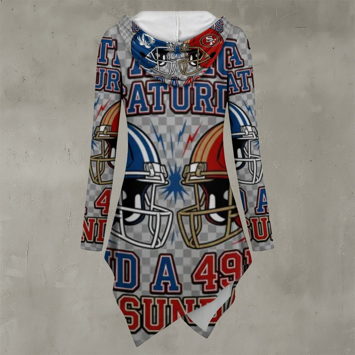 All-Over Print Women's Asymmetric Hem Hoodie